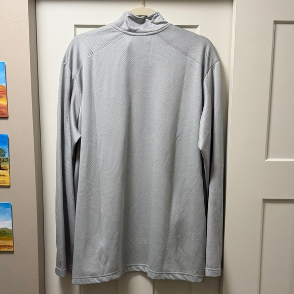 Nebraska Huskers Light Gray Quarter-Zip Pullover with Red Trim - Picture 3 of 3